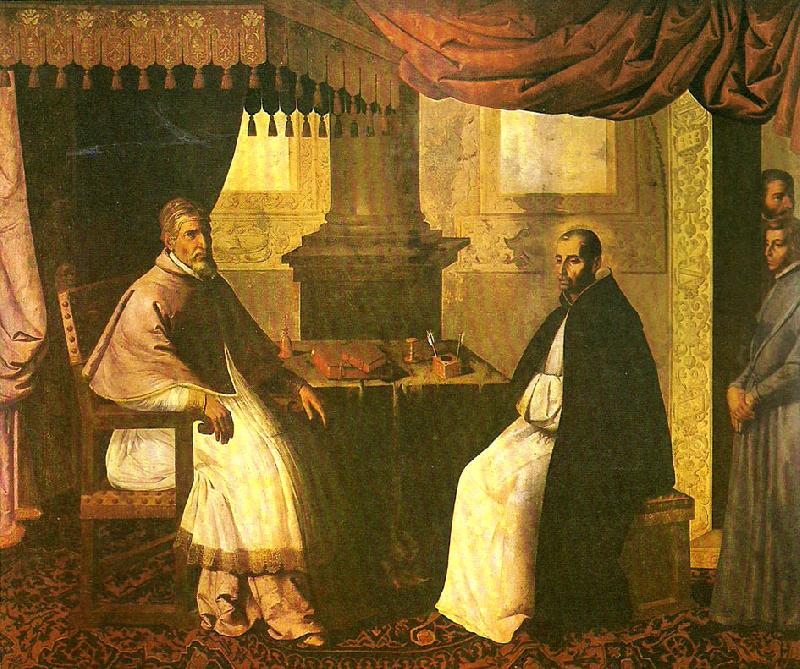 Francisco de Zurbaran st. bruno in conversation with pope urban Germany oil painting art